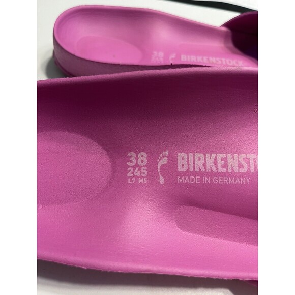BIRKENSTOCK Madrid Sandals Pink Purple Eva Flat Slides Buckle Comfort Sz 38 / 7 - Picture 5 of 14